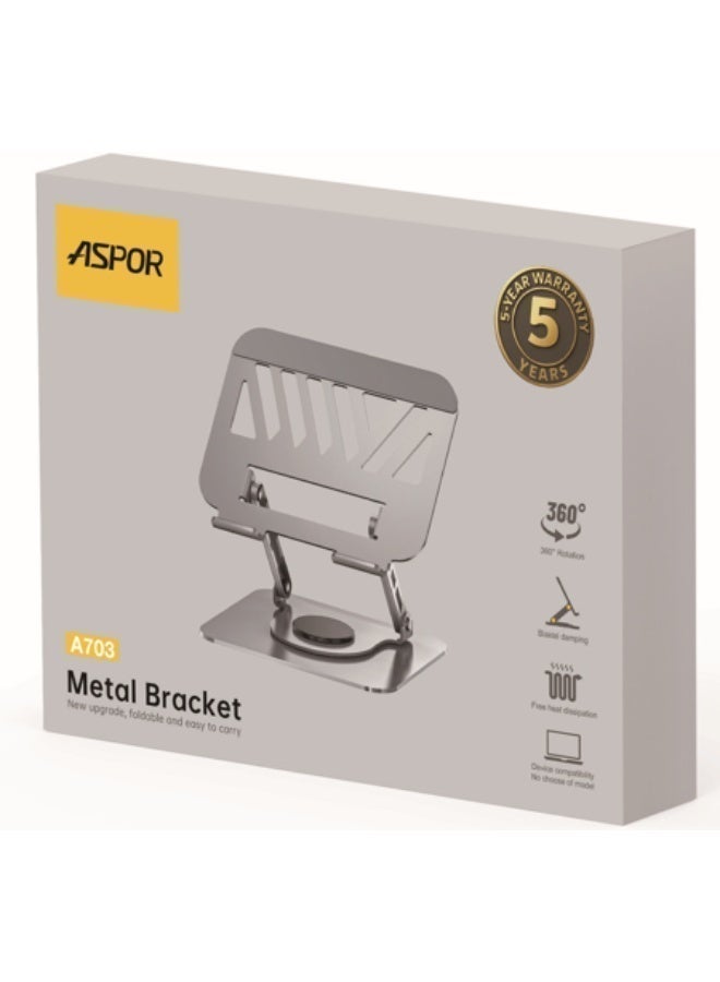 أسبور حامل لابتوب ASPOR A703 – قاعدة معدنية قابلة للطي - Image 4